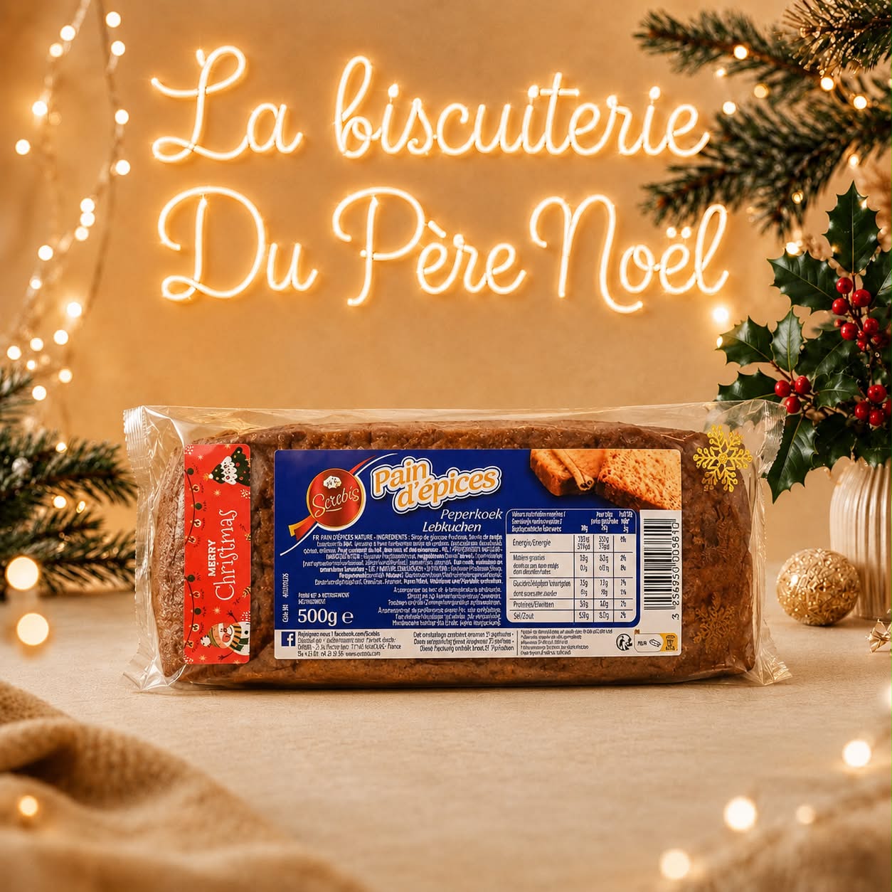 Paquet de pain d'épices traditionnel 500 g