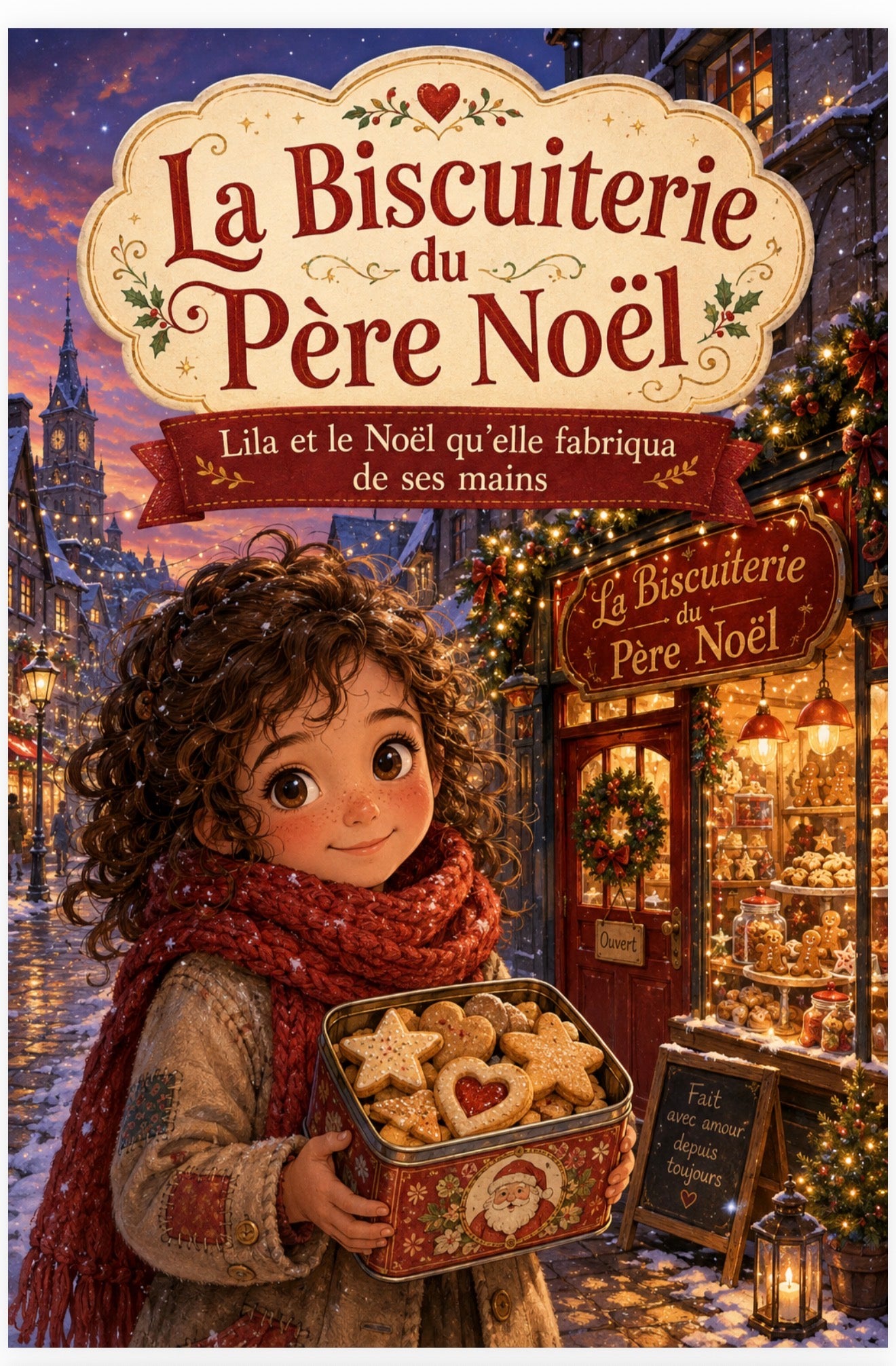 E livre enfan: La Biscuiterie
 du Père Noël
Lila et le Noël qu'elle fabriqua
de ses mains
