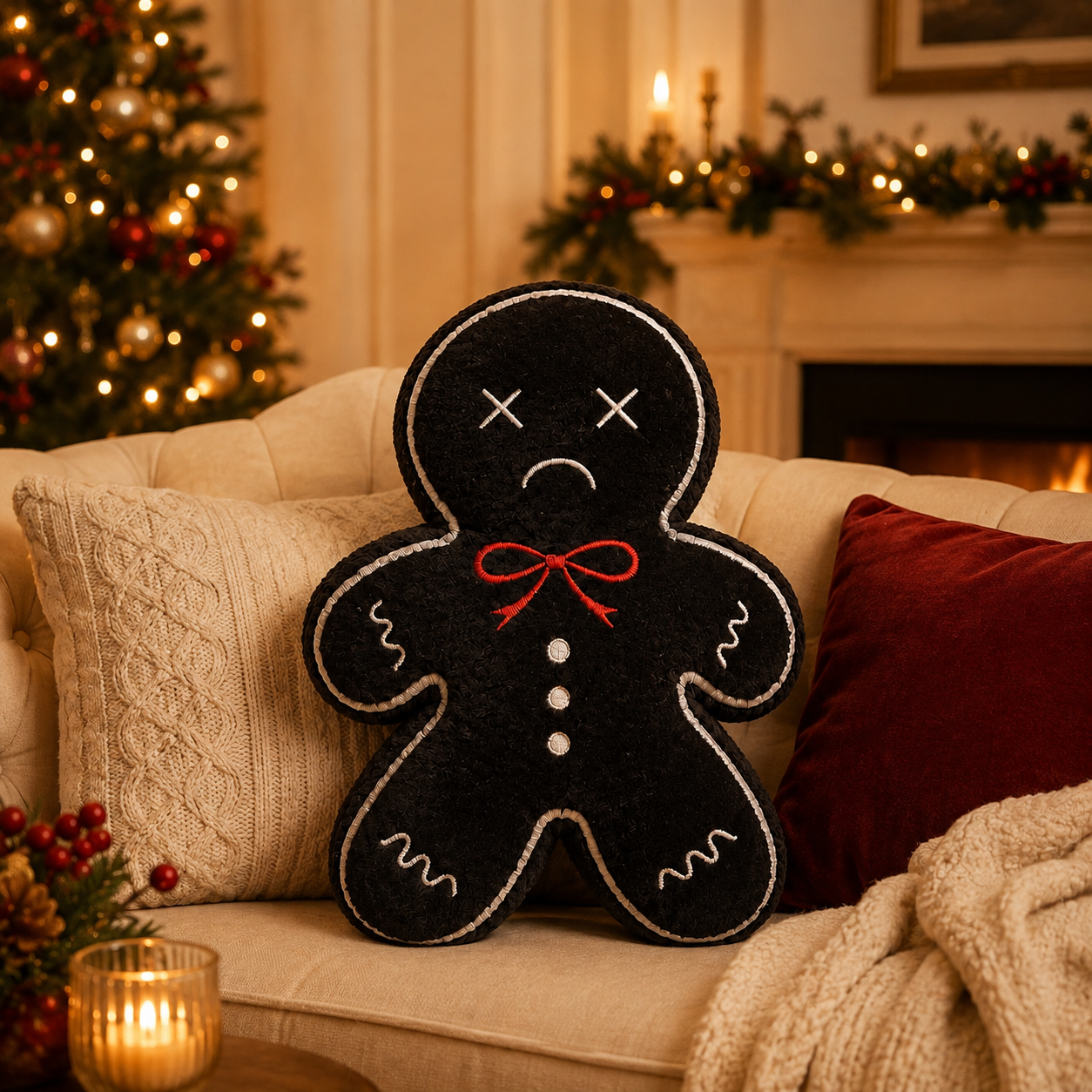 Coussin Bonhomme de Pain d'Épices